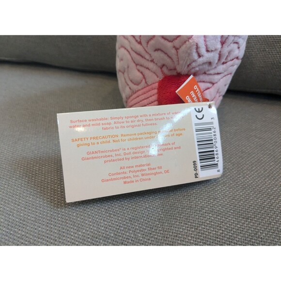 NWT Giant Microbes Brain Organ Educational Plush Toy 6'' - Picture 4 of 5